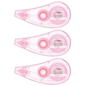 Kit Fita Corretiva Rosa Tilibra - 6mx5mm C- 3 Unidades