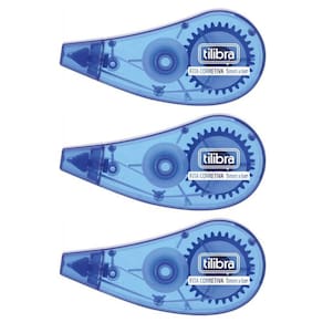 Kit Fita Corretiva Azul Tilibra - 6mx5mm C- 3 Unidades
