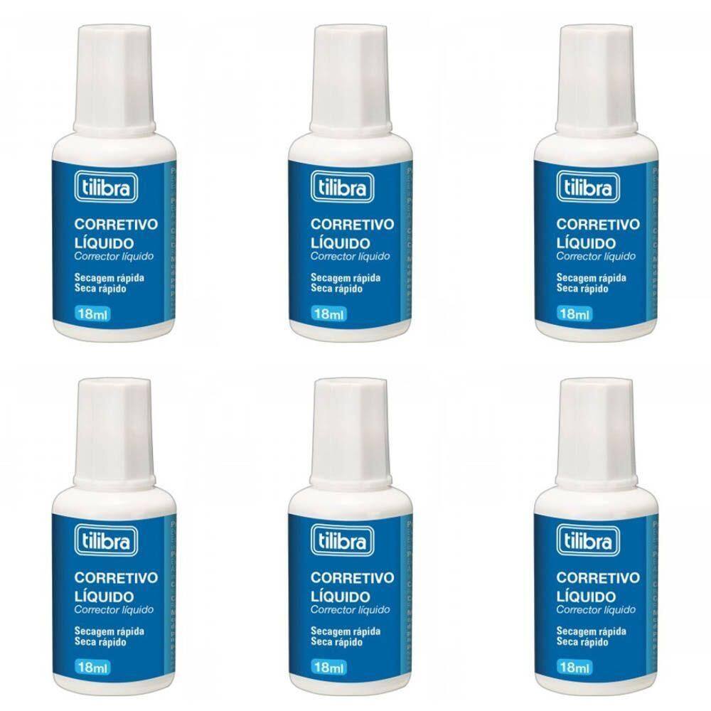 Kit Corretivo Liquido Tilibra - 18ml C- 6 Unidades