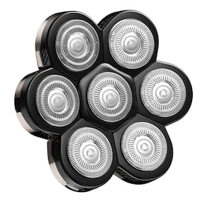 Cabeças de reposição de 7 lâminas para barbeador elétrico para homens