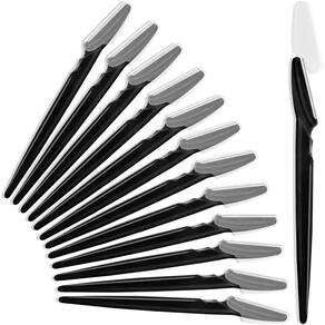 Lâminas de barbear para sobrancelhas HFATMOS, esfoliante multiuso, 12 unidades