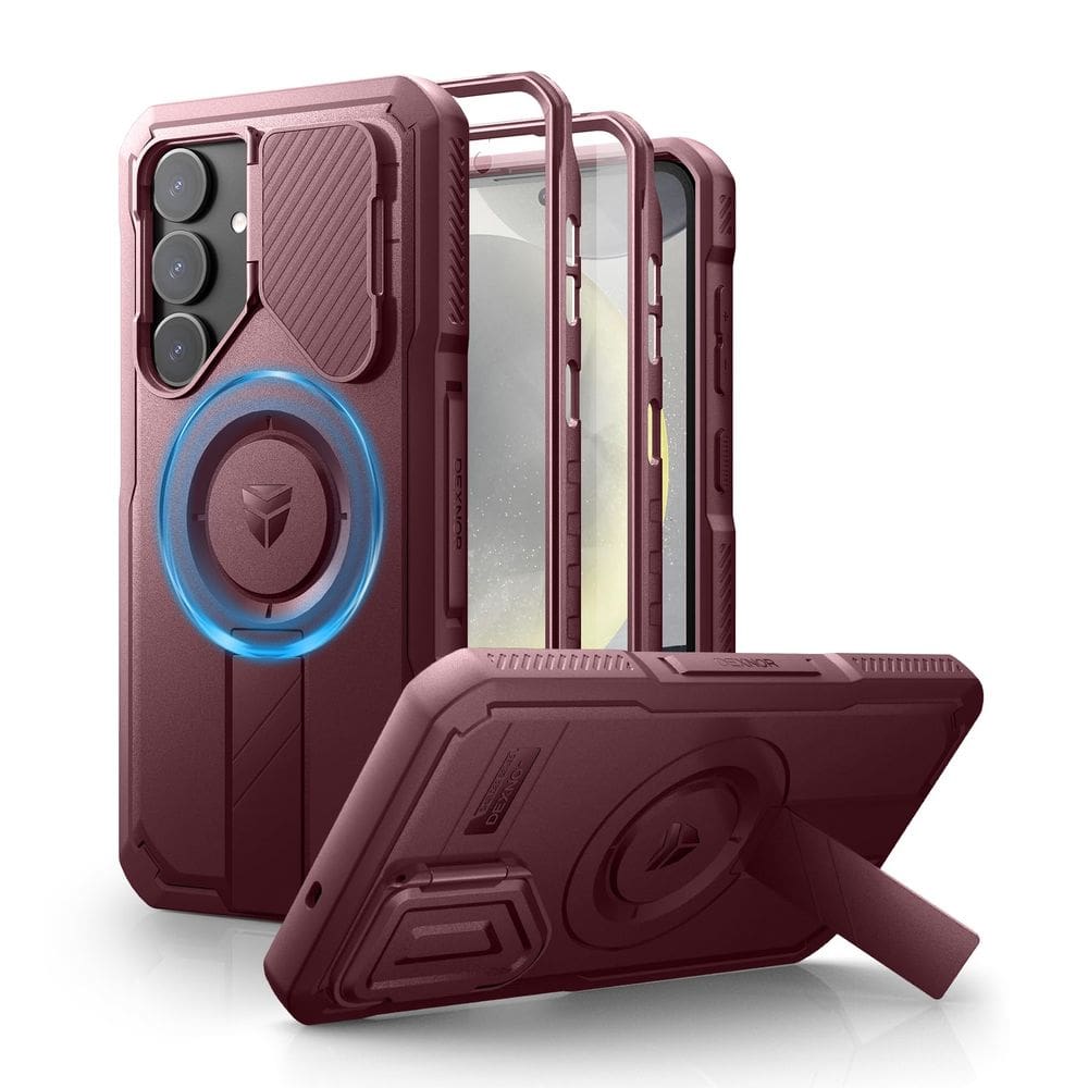 Capa Dexnor para Samsung Galaxy S25 Plus com capa de câmera marrom