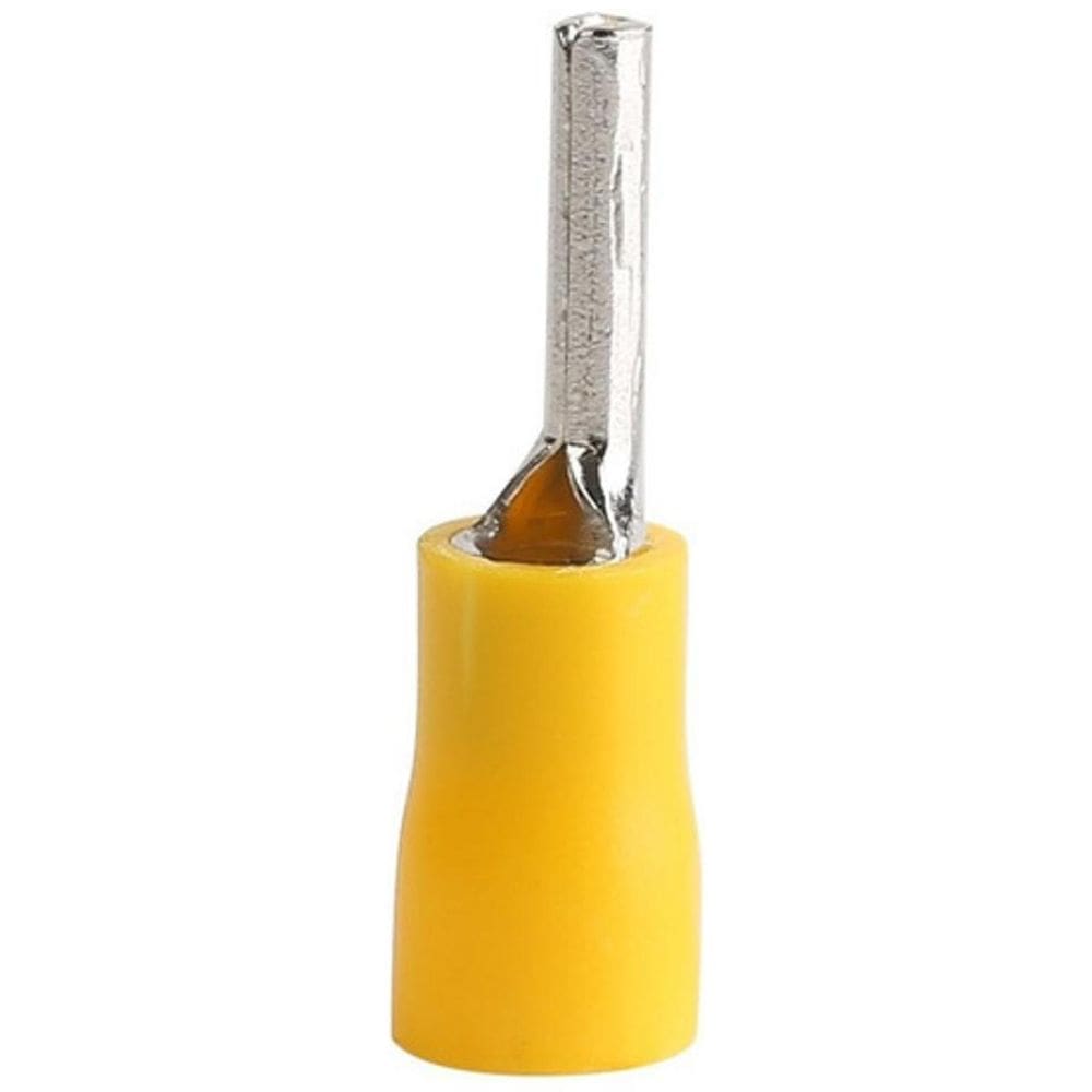 Terminal Pino Agulha Pre Isolado 4,0Mm A 6,0Mm Amarelo 100Un