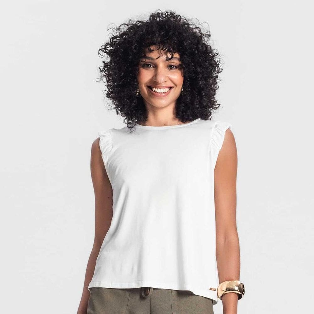 Blusa Feminina Cavada Rovitex Detalhes Ombro