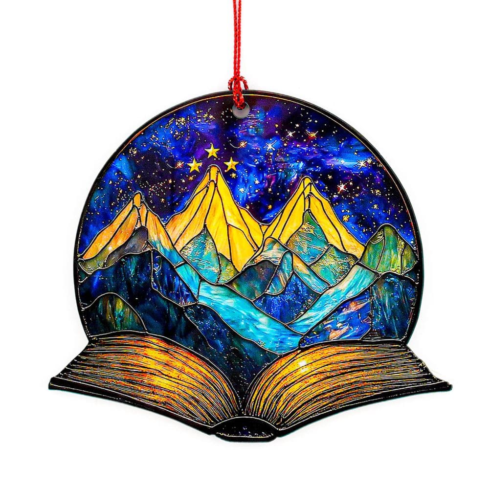Enfeite de árvore de Natal Acrílico Book Lover Acotar Velaris