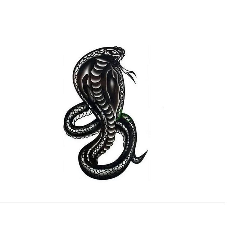 Tatuagem Temporária Delicada Cartela Serpente Cobra