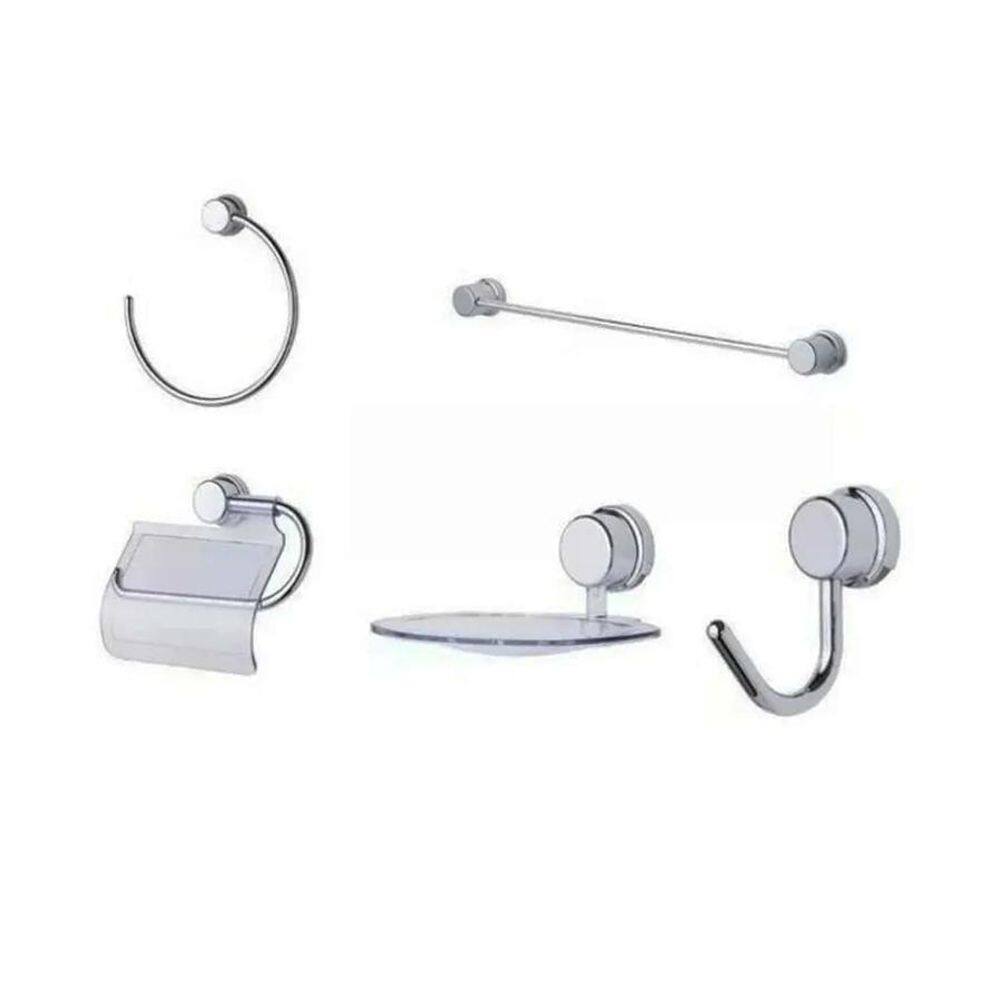 Kit De Acessórios Para Banheiro Abs Com 5 Peças 13353 Rayco