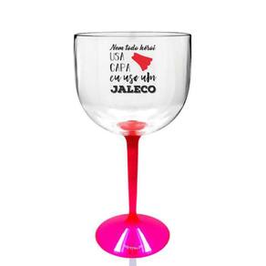 Kit 6 Taças Gin Com Base Rosa Acrílico Profissões