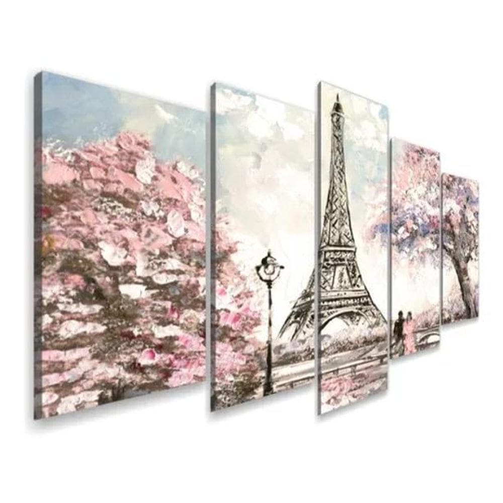 Quadros Decorativos Sala Paris Flores Outono Aquarela