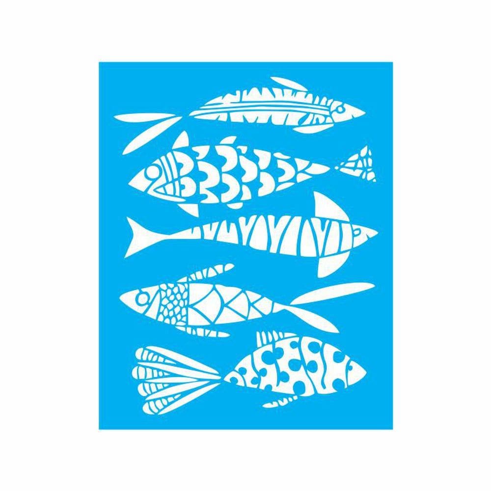 Stencil Tamako Peixes - 20X25Cm - Ref 9163
