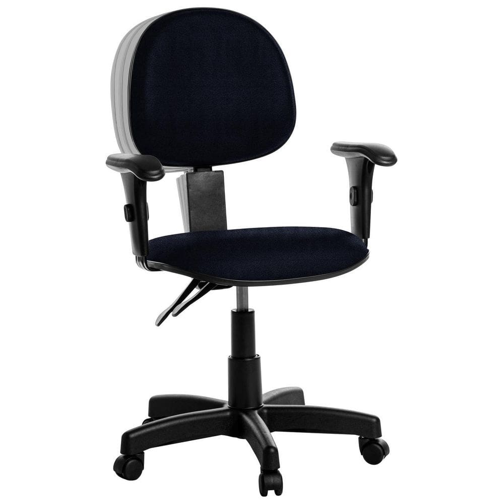 Cadeira Ergonômica Executiva Com Braço Rcp Cor:Azul Escuro