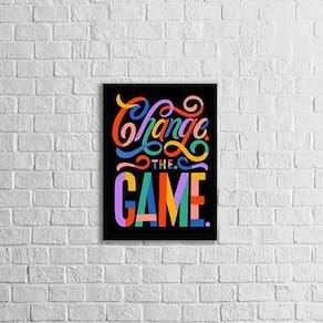 Quadro Change The Game 24X18Cm