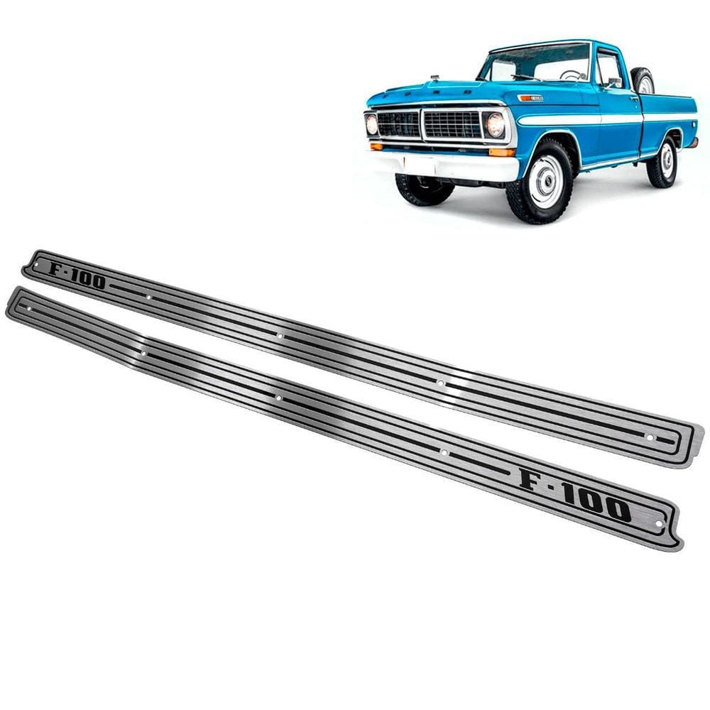 Soleira Friso Inox Porta F100 F1000 1972/1992 Logo Ford