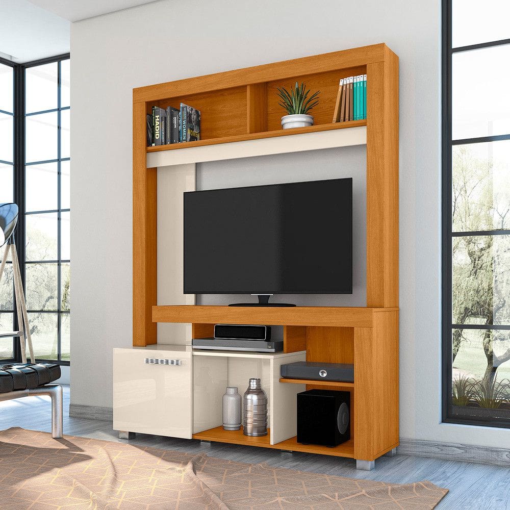 Estante Home para TV até 42 Polegadas 1 Porta com Pés Flávia Madetec