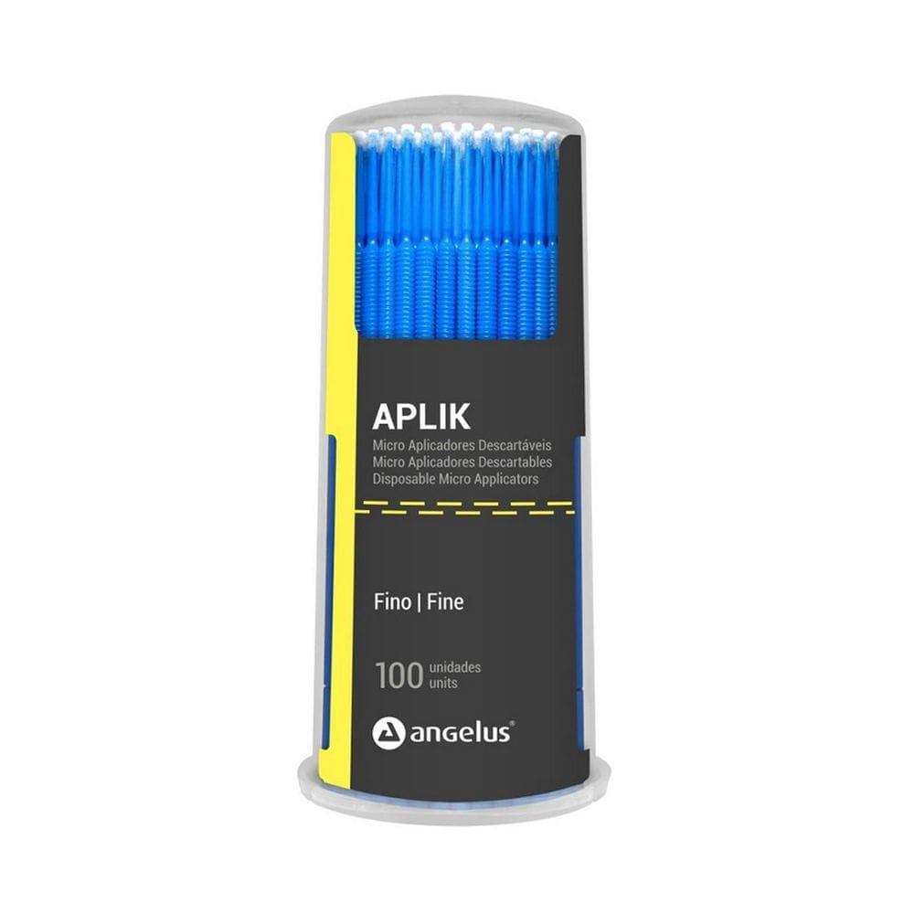 Aplicador Fino Azul Com 100Un Aplik - Angelus