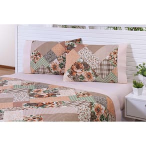 Jogo Lençol 4 Peças Cama Viúva 1,88X1,28M Percal Patchwork