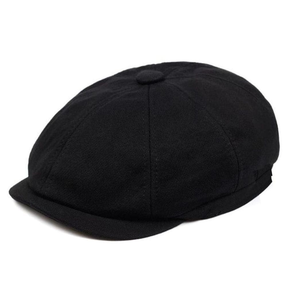 Boina Inglesa Peaky Blinders Preto Tamanho M - Em Algodão