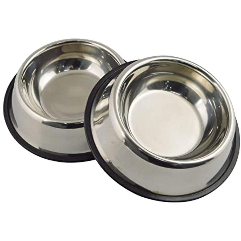 Comedouro Vasilha Pet Ração Água Inox Cães Gato 2X1250Ml