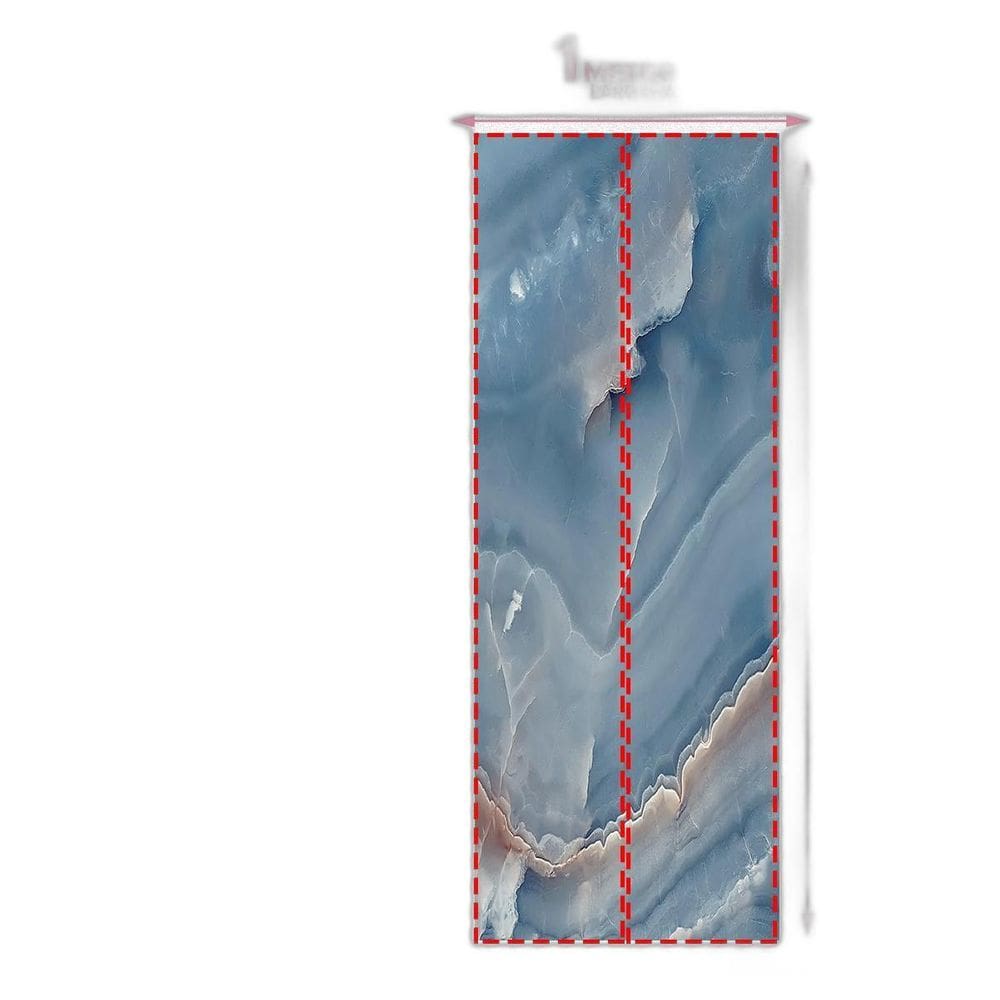 Papel De Parede Painel 3D Mármore Azul Escuro Viníl 1M