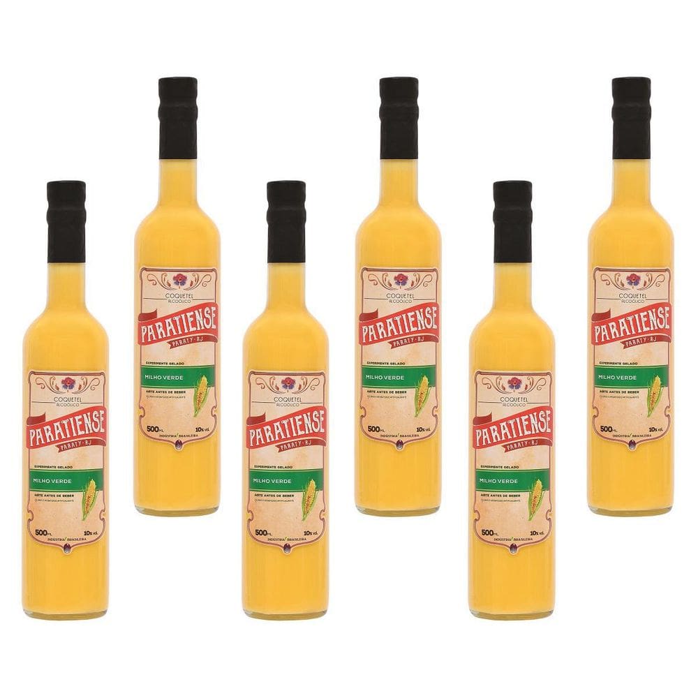Kit 6 Licores De Milho Paratiense 500 Ml
