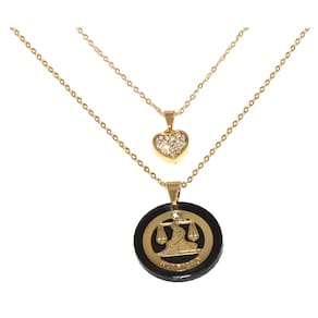 Colar Cordão Duplo Direito Justiça Folheado Ouro 18k