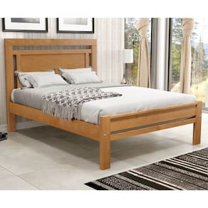 Cama de Casal 197cm x 146cm Paris Freijó Madeira Pinus - Cavazotto