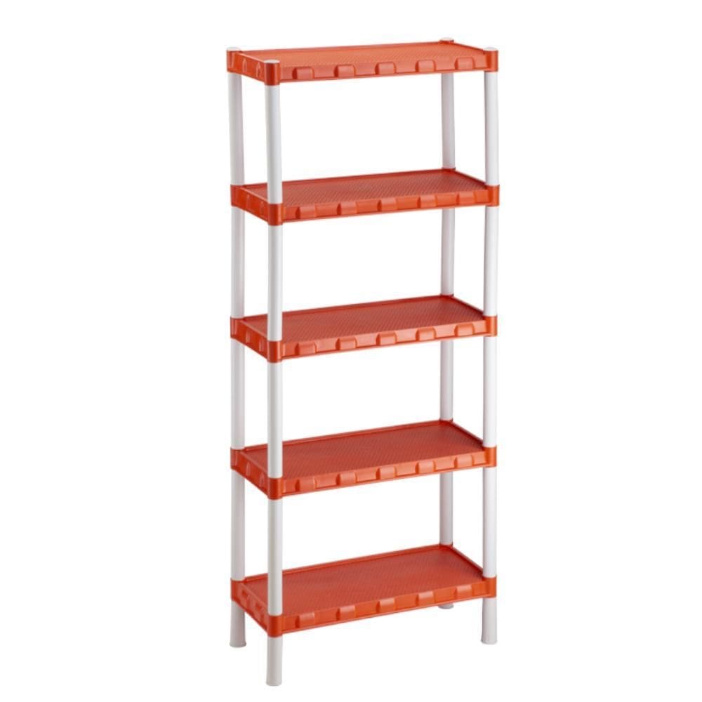 Estante Modular Laranja Plástico 5 Prateleiras Agraplast