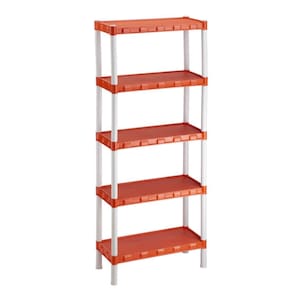 Estante Modular Laranja Plástico 5 Prateleiras Agraplast