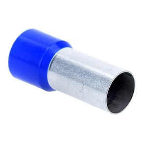 Kit 10Un Terminal Tubular Ilhós 120Mm Isolado Azul E120-27