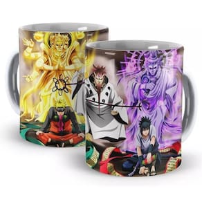 Caneca Naruto, Sasuke E Sabio Dos 6 Caminhos - Anime Naruto