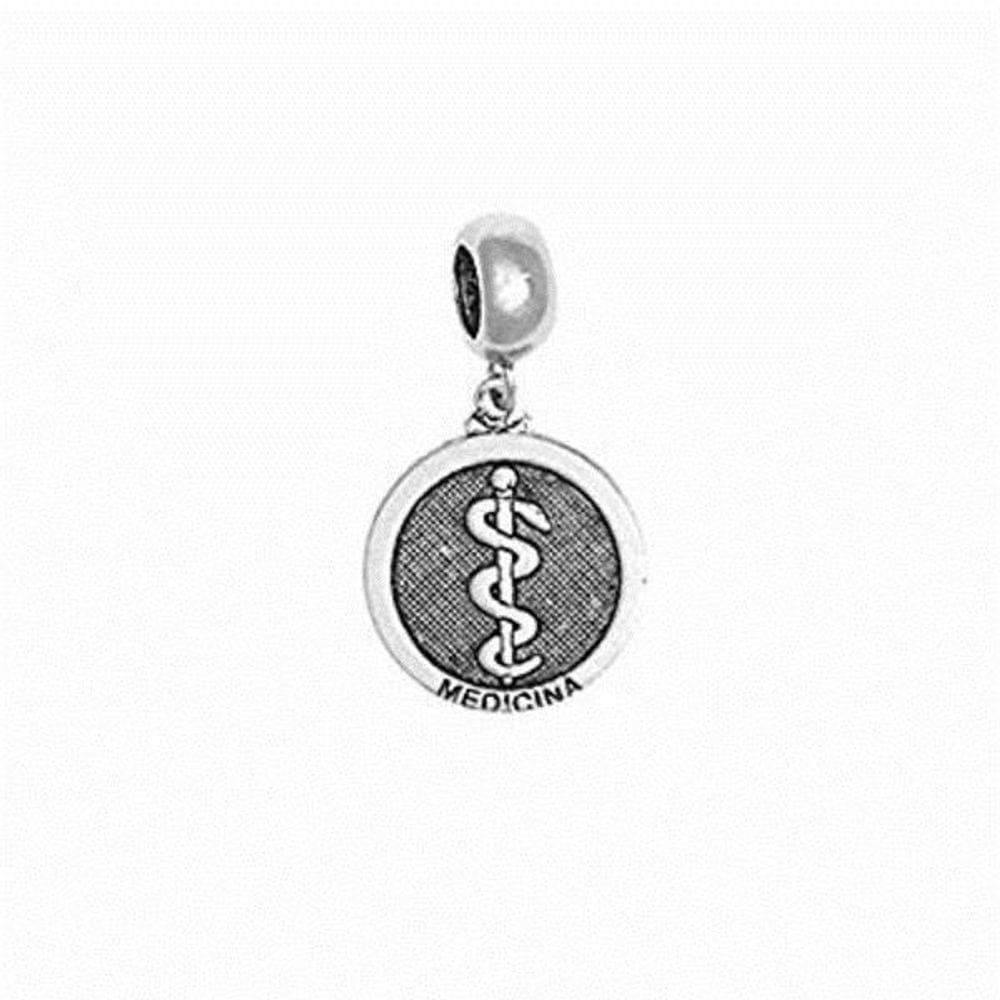 Berloque Prata  B.Envelhecido  Medicina 11Mm