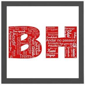 Quadro Quadrado Gírias De Bh 45X34Cm