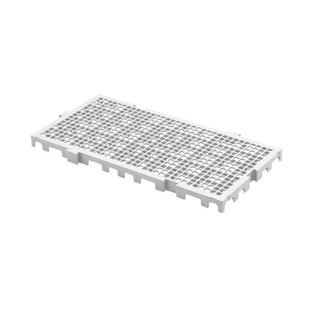 Estrado Deck Piso Plástico 50X25X2,5Cm Branco
