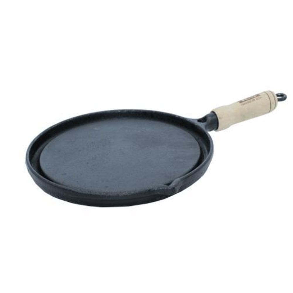 Chapa Bifeteira Ferro Fundido Lisa Redonda Churrasco Grill