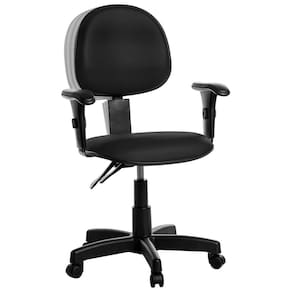 Cadeira Ergonômica Executiva Com Braço Preto Rv