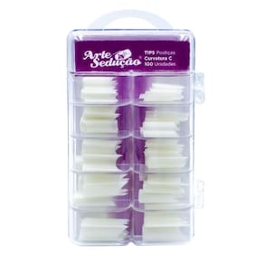 Tips Unhas Postiças Curvatura C 100 Unidades Arte Sedução