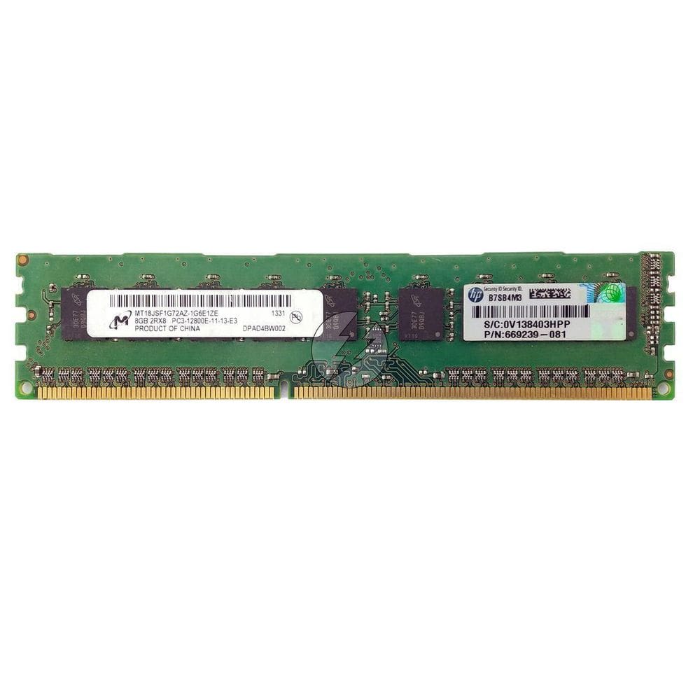 Memória Ddr3 Micron Mt18Jsf1G72Az-1G6E1 8Gb 1600 Ecc Udimm