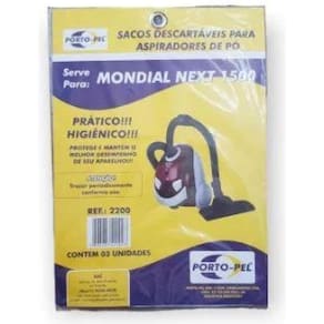 Saco Aspirador Para Mondial Next 1500 Porto Pel 3 Unidades