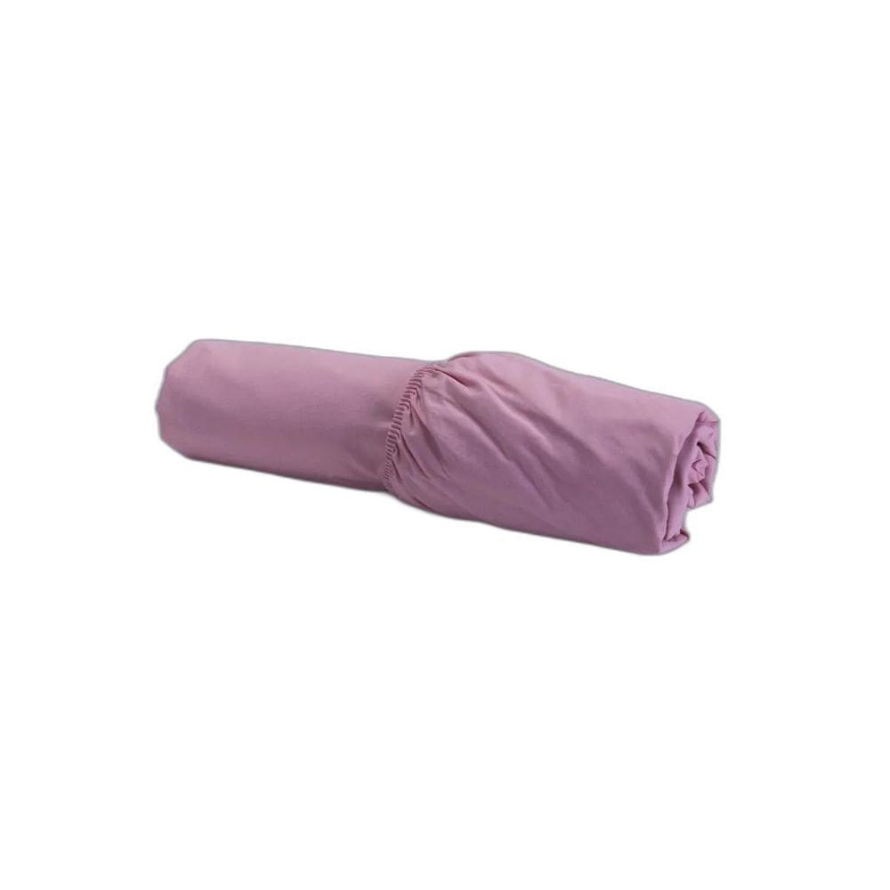 Lençol Cama Viúva Avulso Elástico 100% Algodão 200 Fios Rose