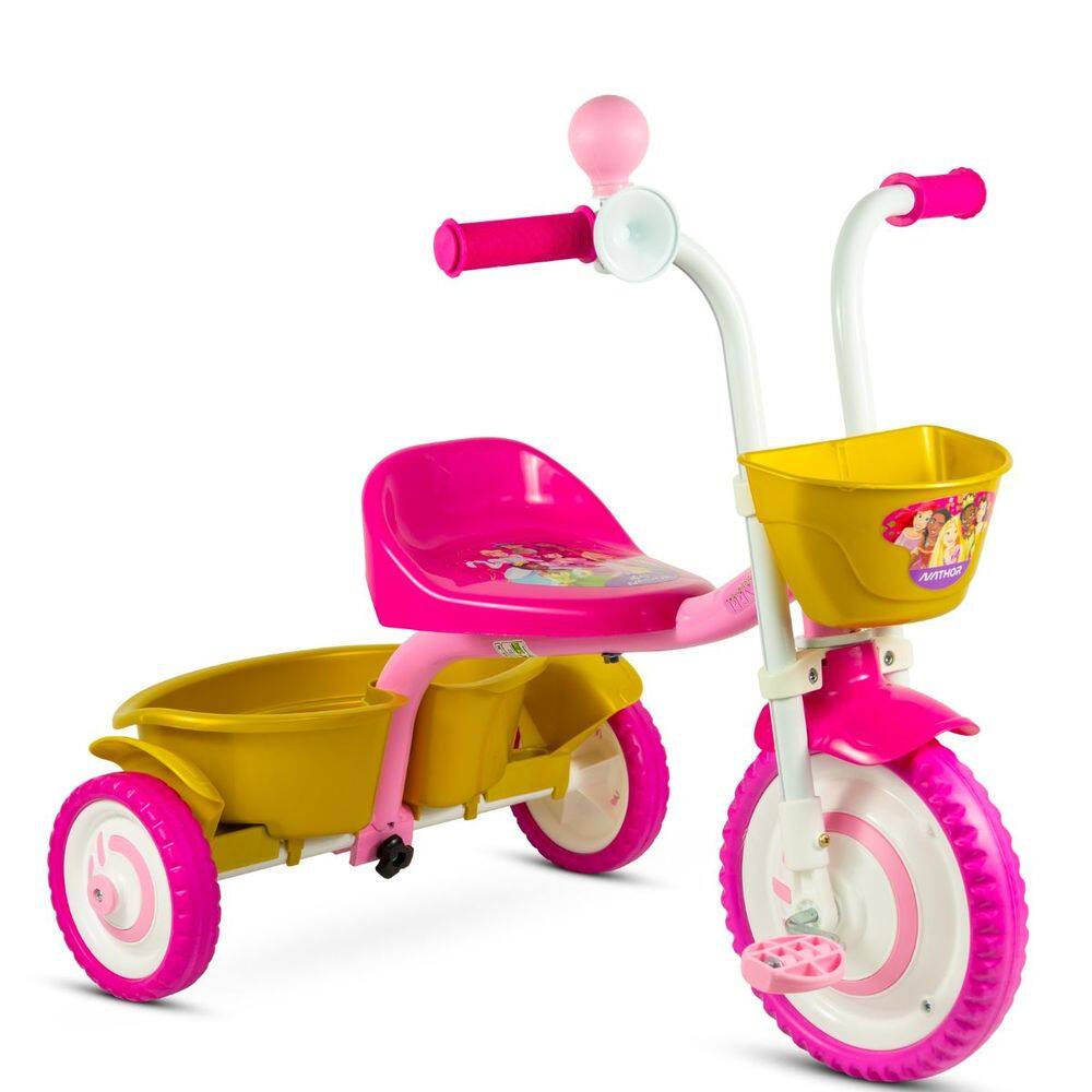 Triciclo Motoca Infantil Feminino Princesas Nathor Rosa