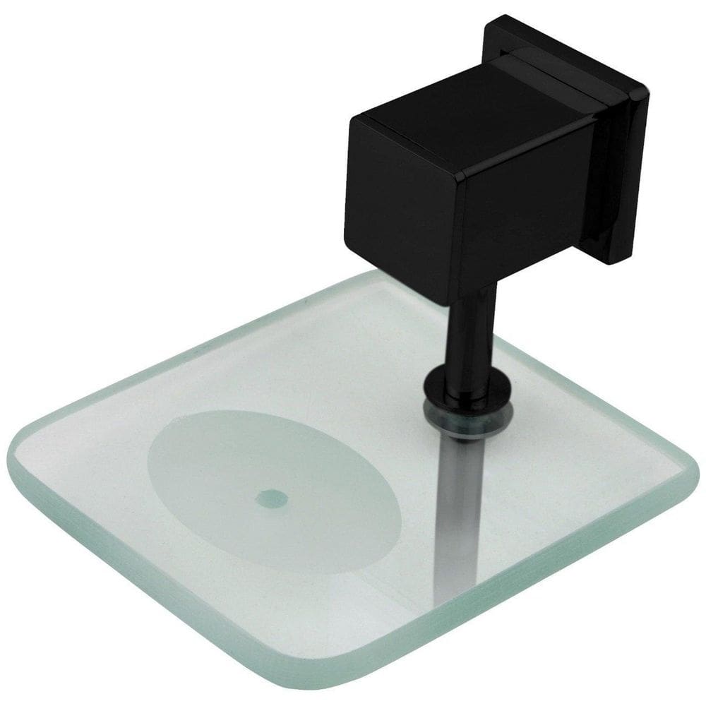 Saboneteira Rainha Semi Luxo Square Inox Preto