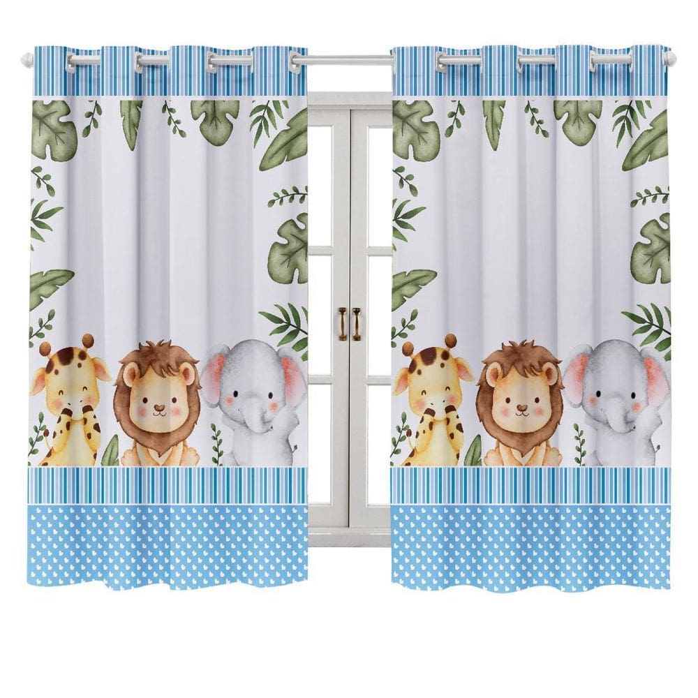 Cortina Estampada 200X150 Quarto Infantil Bebê Menina Menino