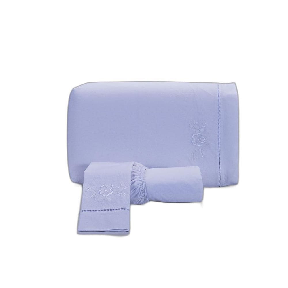 Jogo Lençol Casal Super King Size 2,00X2,00M 3 Peças Branco