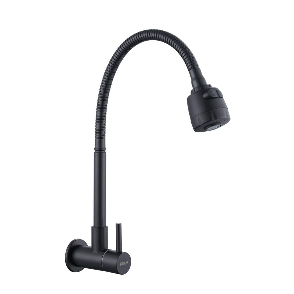 Torneira Gourmet Cozinha Inox Gir Parede Longa Preto Nox05B