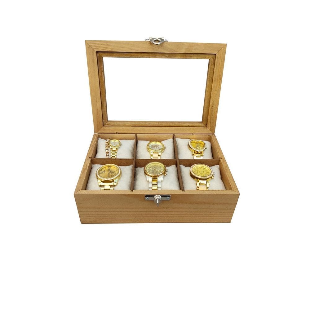 Estojo/Caixa Cerejeira Rústica P/06 Relógios