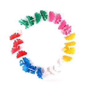 Colar Havaiano Colorido de Plástico Unidade
