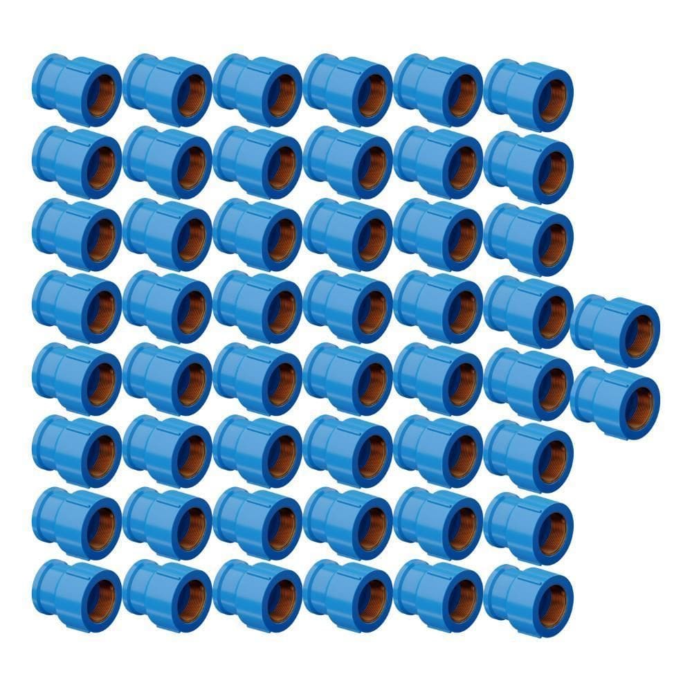 Kit 50 Unidades Luva Soldável Bucha Latão 25 Mm X 1/2 Tigre