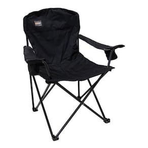 Cadeira Para Montanhismo Dobrável Suporta 95Kg - Preto