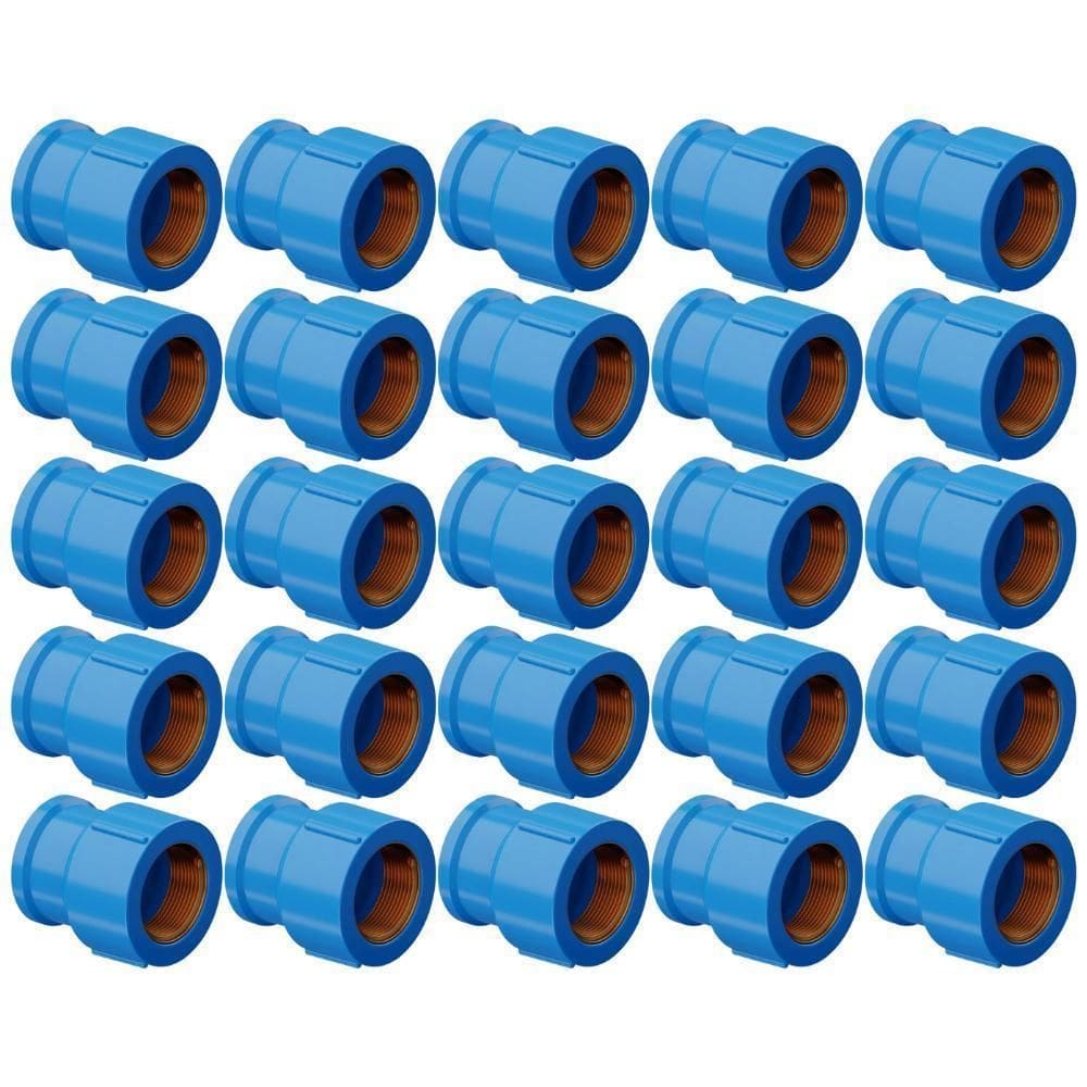 Kit 25 Unidades Luva Soldável Bucha Latão 25 Mm X 1/2 Tigre