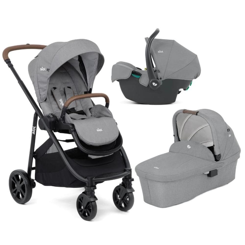 Carrinho de Bebê Versatrax E Travel System Trio Pebble Cinza - Joie